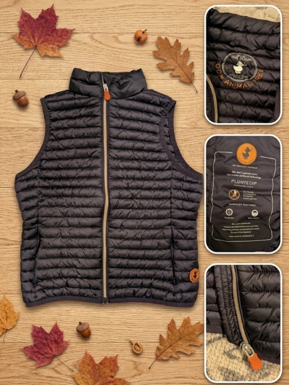 Save the Duck black puffer / puffy vest, Kids Size 12, very gently warn